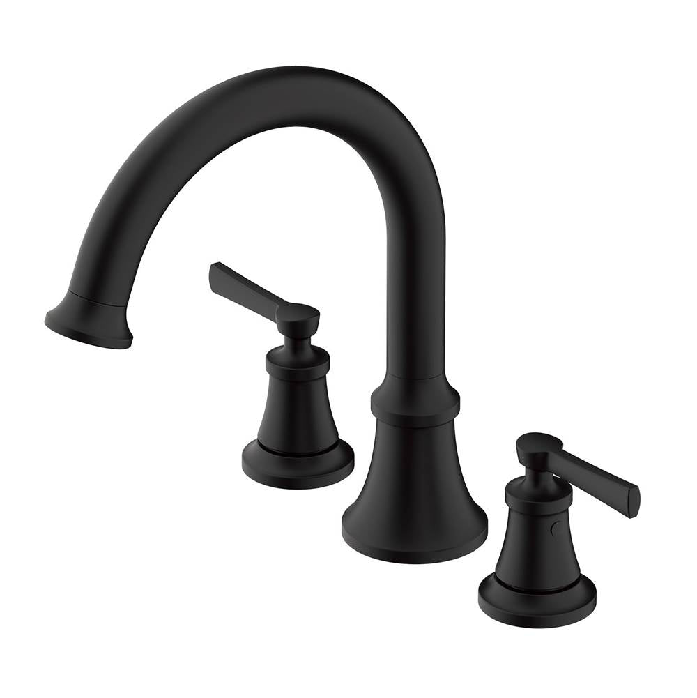 Gerber Plumbing - Northerly 2H Roman Tub Trim Kit w/out Spray Satin Black - Satin Black