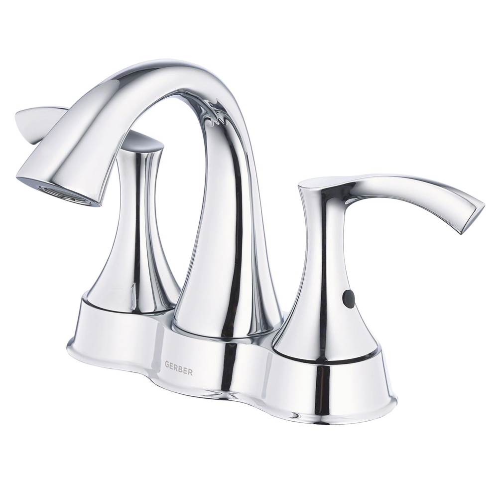 Gerber Plumbing - Antioch 2H Centerset Lavatory Faucet w/ 50/50 Touch Down Drain 1.2gpm Chrome - Chrome