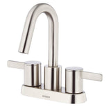 Gerber Plumbing - Amalfi 2H Centerset Lavatory Faucet w/ 50/50 Touch Down Drain 1.2gpm Brushed Nickel - Brushed Nickel
