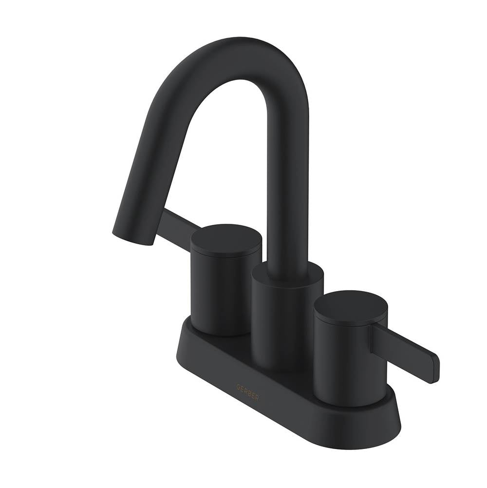 Gerber Plumbing - Amalfi 2H Centerset Lavatory Faucet w/ 50/50 Touch Down Drain 1.2gpm Satin Black - Satin Black