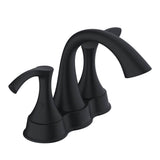 Antioch 2H Centerset Lavatory Faucet w/ 50/50 Touch Down Drain 1.2gpm Satin Black