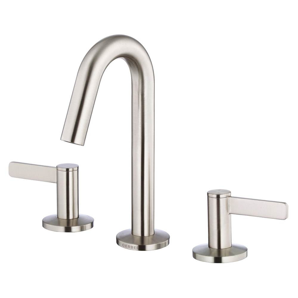 Gerber Plumbing - Amalfi Trim Line 2H Widespread Lavatory Faucet w/ Metal Touch Down Drain 1.2gpm Brushed Nickel - Brushed Nickel