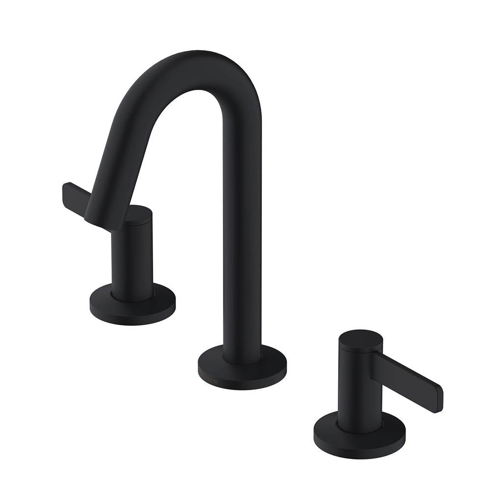Gerber Plumbing - Amalfi Trim Line 2H Widespread Lavatory Faucet w/ Metal Touch Down Drain 1.2gpm Satin Black - Satin Black