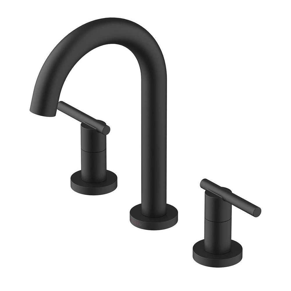 Gerber Plumbing - Parma Trim Line 2H Widespread Lavatory Faucet w/ Metal Touch Down Drain 1.2gpm Satin Black - Satin Black
