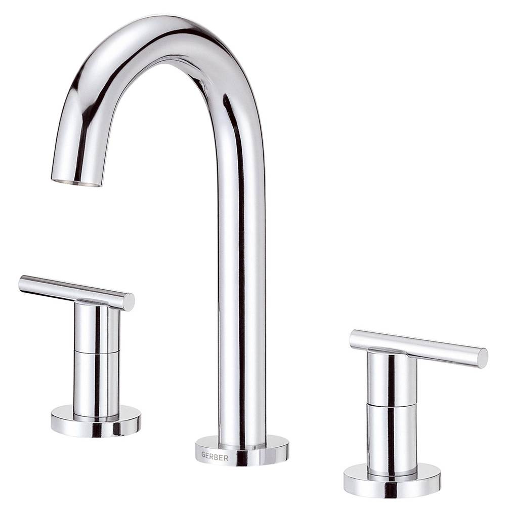 Gerber Plumbing - Parma Trim Line 2H Widespread Lavatory Faucet w/ Metal Touch Down Drain 1.2gpm Chrome - Chrome