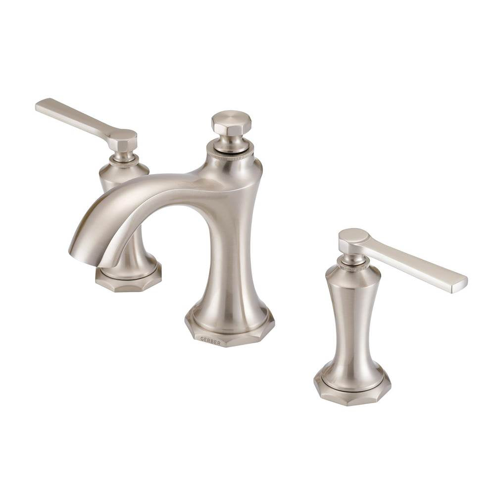 Gerber Plumbing - Draper 2H Widespread Lavatory Faucet w/ Metal Pop-Up Drain 1.2gpm Brushed Nickel - Brushed Nickel