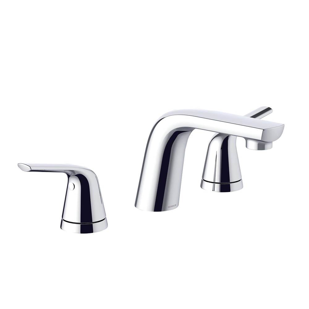 Lemora 2H Widespread Lavatory Faucet w/ Metal Touch-Down Drain 1.2gpm Chrome