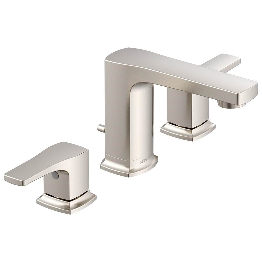 Tribune 2H Widespread Lavatory Faucet w/ 50/50 Pop-Up Drain 1.2gpm Brushed Nickel