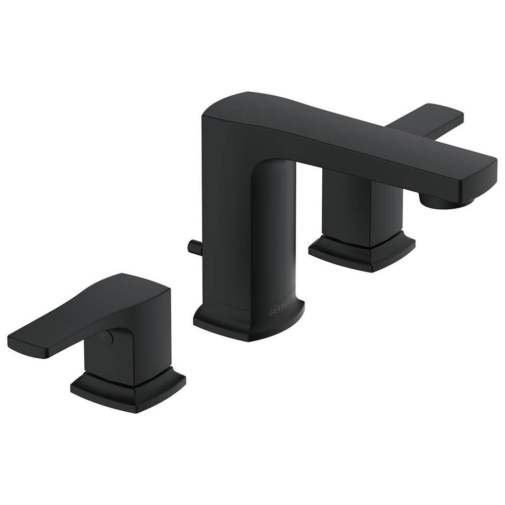 Tribune 2H Widespread Lavatory Faucet w/ 50/50 Pop-Up Drain 1.2gpm Satin Black