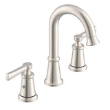 Northerly 2H Widespread Lavatory Faucet w/ 50/50 Touch Down Drain 1.2gpm Brushed Nickel