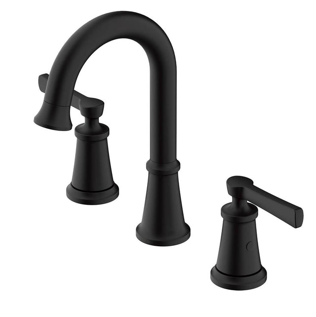 Gerber Plumbing - Northerly 2H Widespread Lavatory Faucet w/ 50/50 Touch Down Drain 1.2gpm Satin Black - Satin Black