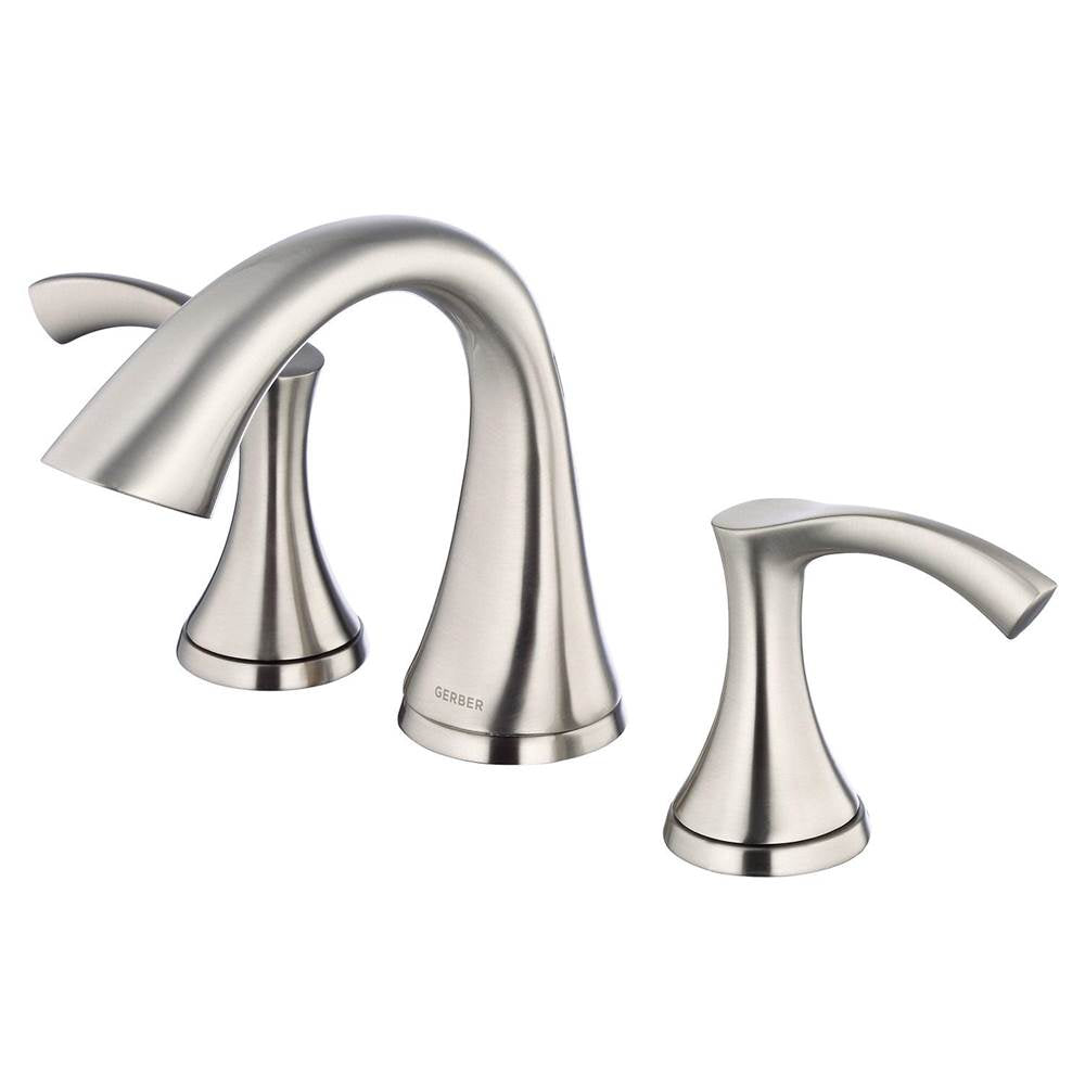 Gerber Plumbing - Antioch 2H Widespread Lavatory Faucet w/ Metal Touch Down Drain 1.2gpm Brushed Nickel - Brushed Nickel