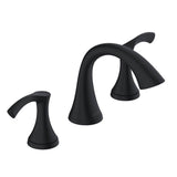 Antioch 2H Widespread Lavatory Faucet w/ Metal Touch Down Drain 1.2gpm Satin Black