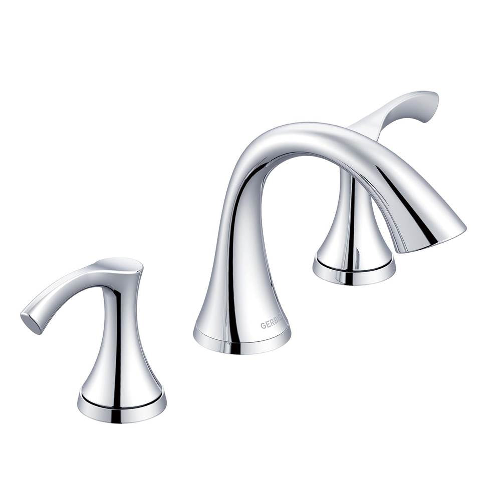 Antioch 2H Widespread Lavatory Faucet w/ Metal Touch Down Drain 1.2gpm Chrome