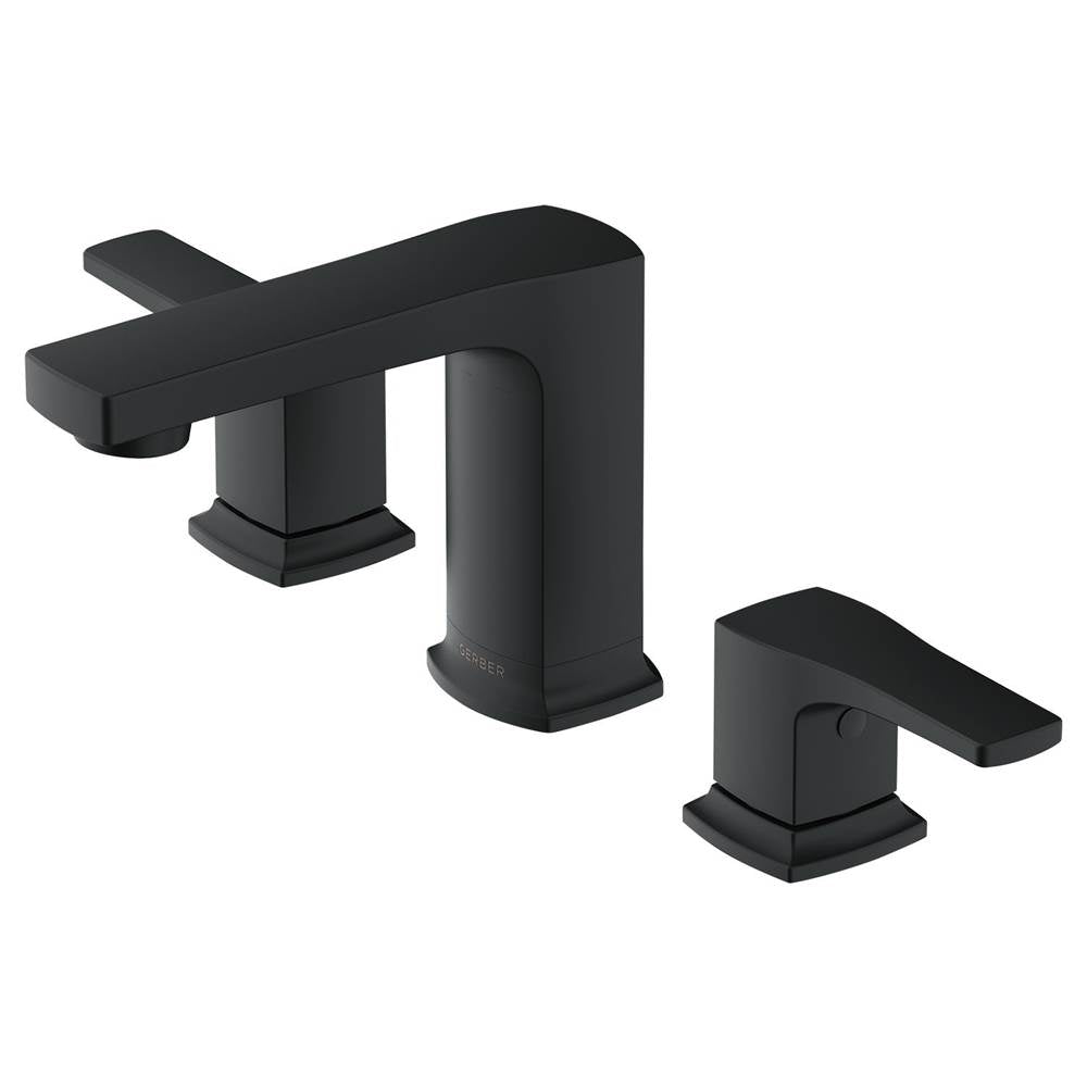 Gerber Plumbing - Tribune 2H Widespread Lavatory Faucet w/ Metal Touch Down Drain 1.2gpm Satin Black - Satin Black