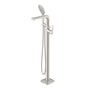 Gerber Plumbing - Transitional Floor Mount Tub Filler Trim Kit with Soft Square Handshower 1.75gpm Brushed Nickel - Brushed Nickel