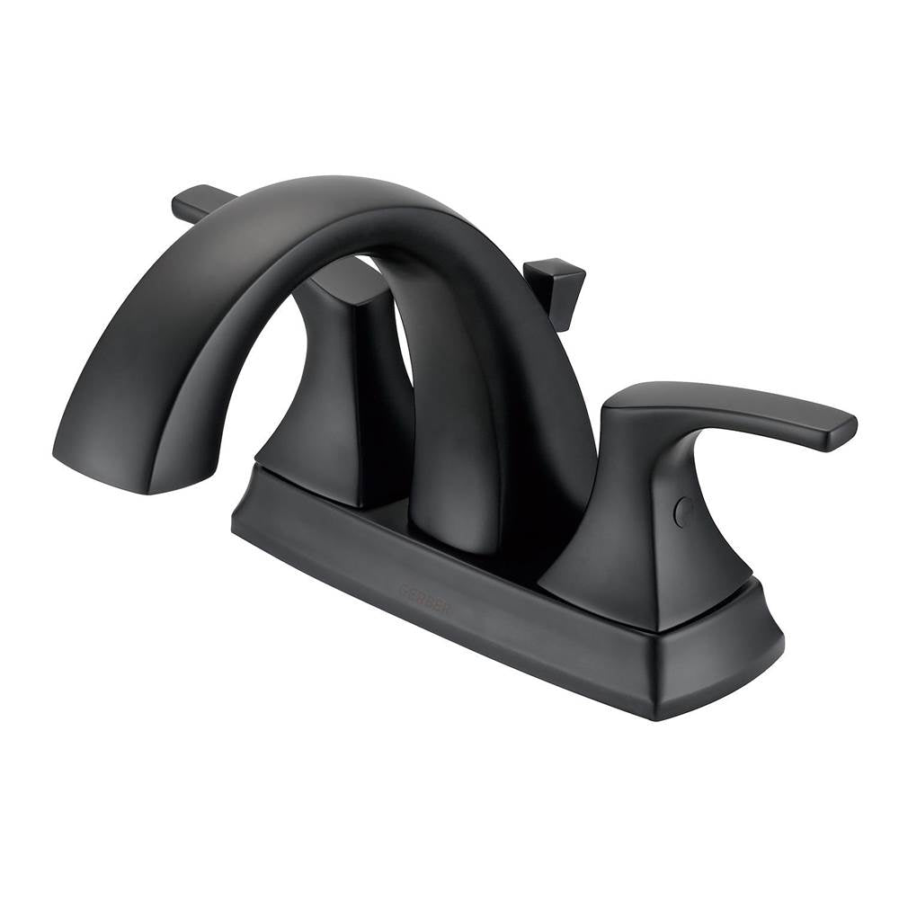 Gerber Plumbing - Vaughn 2H Centerset Lavatory Faucet w/ Metal Pop-Up Drain 1.2gpm Satin Black - Satin Black