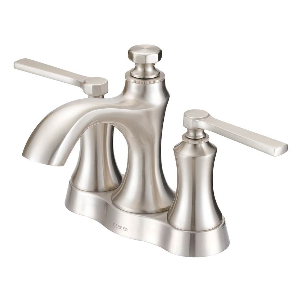 Gerber Plumbing - Draper 2H Centerset Lavatory Faucet w/ Metal Pop-Up Drain 1.2gpm Brushed Nickel - Brushed Nickel