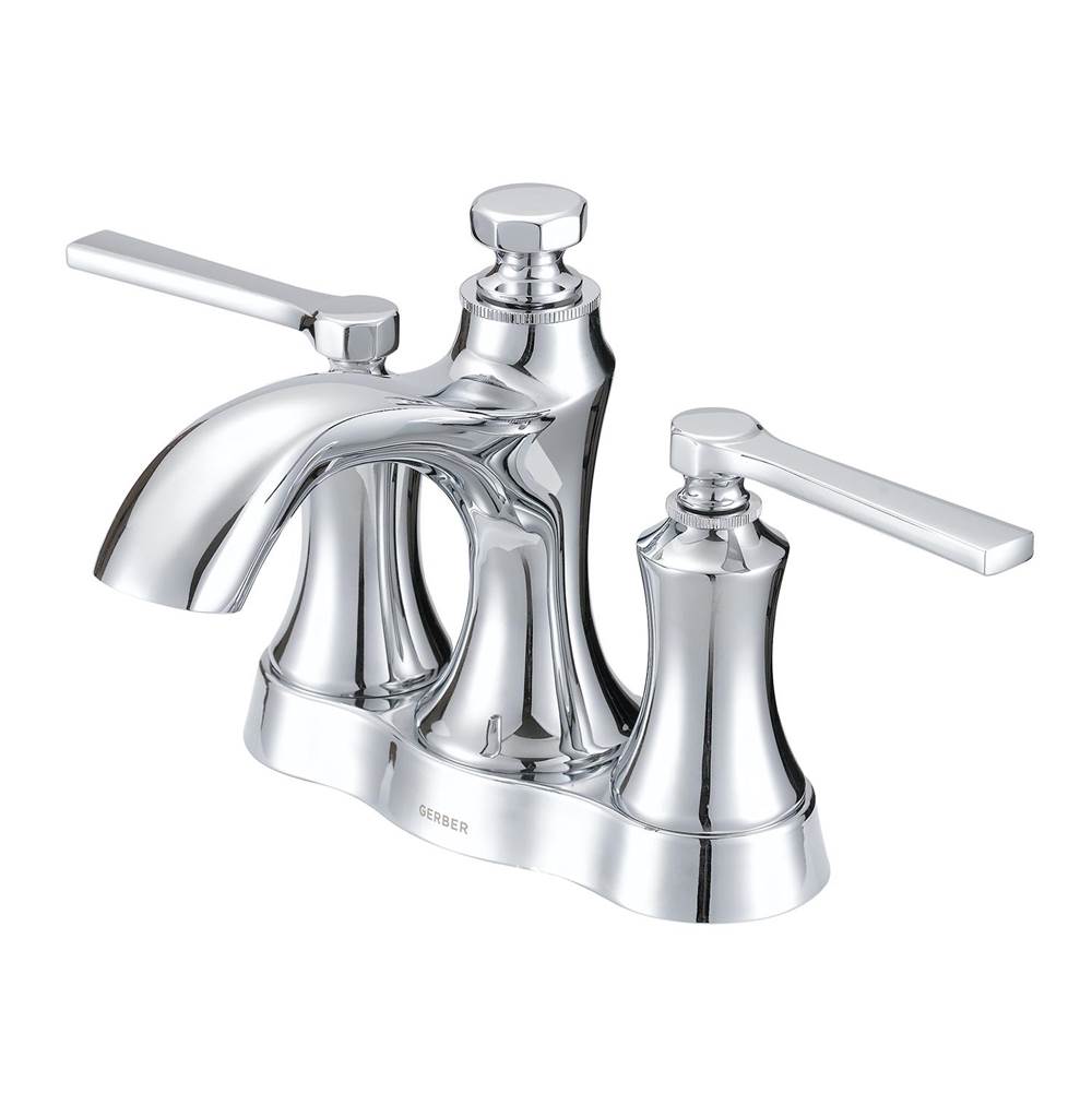 Gerber Plumbing - Draper 2H Centerset Lavatory Faucet w/ Metal Pop-Up Drain 1.2gpm Chrome - Chrome