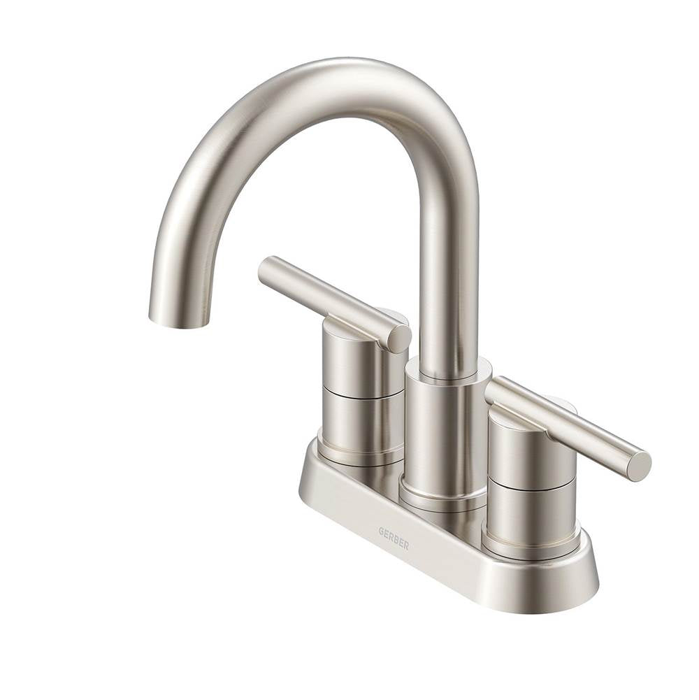 Gerber Plumbing - Parma 2H Centerset Lavatory Faucet w/ Metal Touch Down Drain 1.2gpm Brushed Nickel - Brushed Nickel