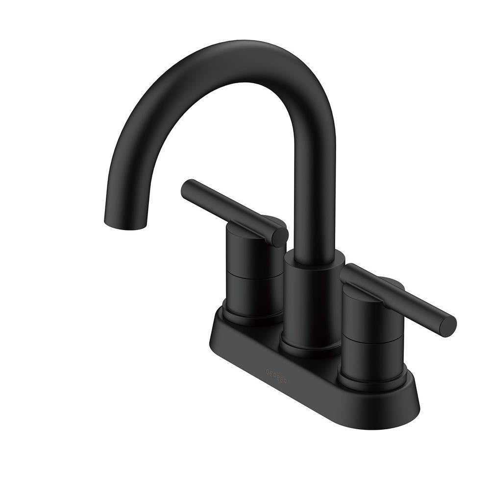 Gerber Plumbing - Parma 2H Centerset Lavatory Faucet w/ Metal Touch Down Drain 1.2gpm Satin Black - Satin Black