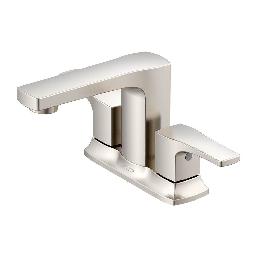 Gerber Plumbing - Tribune 2H Centerset Lavatory Faucet w/ 50/50 Pop-Up Drain 1.2gpm Brushed Nickel - Brushed Nickel