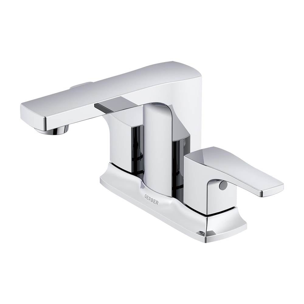 Gerber Plumbing - Tribune 2H Centerset Lavatory Faucet w/ Metal Touch Down Drain 1.2gpm Chrome - Chrome