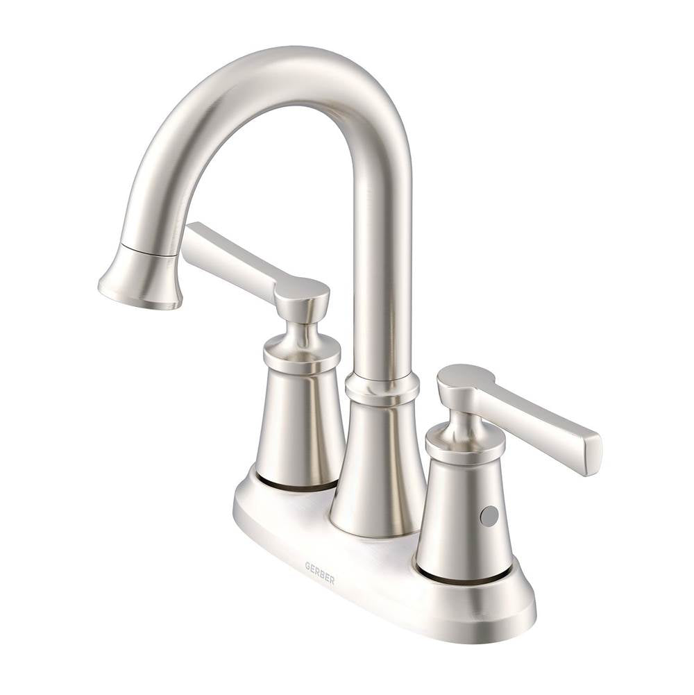 Gerber Plumbing - Northerly 2H Centerset Lavatory Faucet w/ 50/50 Touch Down Drain 1.2gpm Brushed Nickel - Brushed Nickel