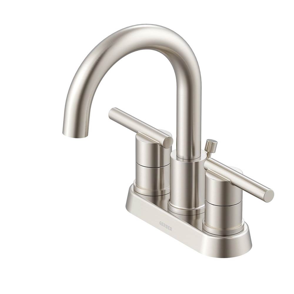 Gerber Plumbing - Parma 2H Centerset Lavatory Faucet w/ Metal Pop-Up Drain 1.2gpm Brushed Nickel - Brushed Nickel