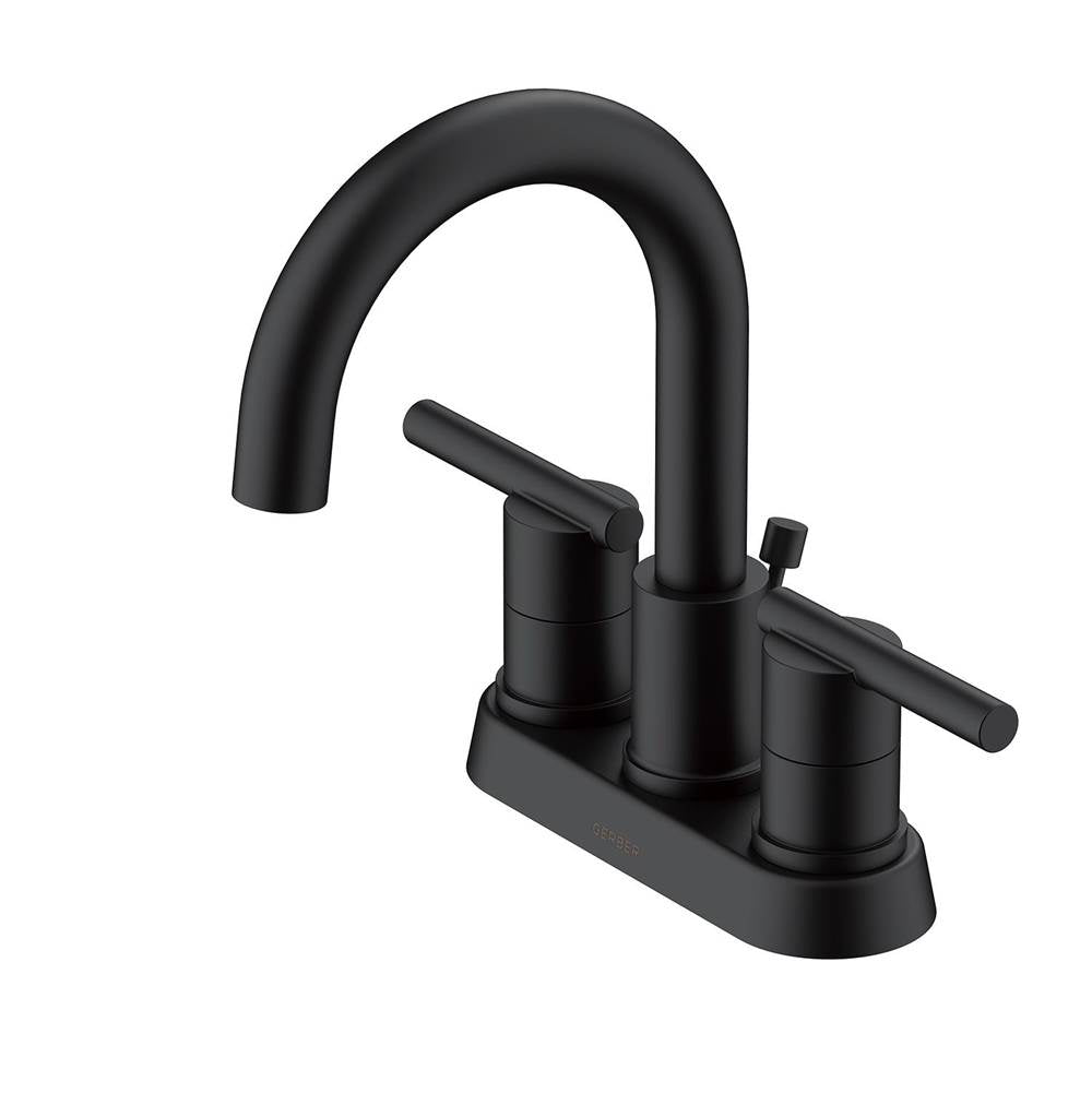 Gerber Plumbing - Parma 2H Centerset Lavatory Faucet w/ Metal Pop-Up Drain 1.2gpm Satin Black - Satin Black