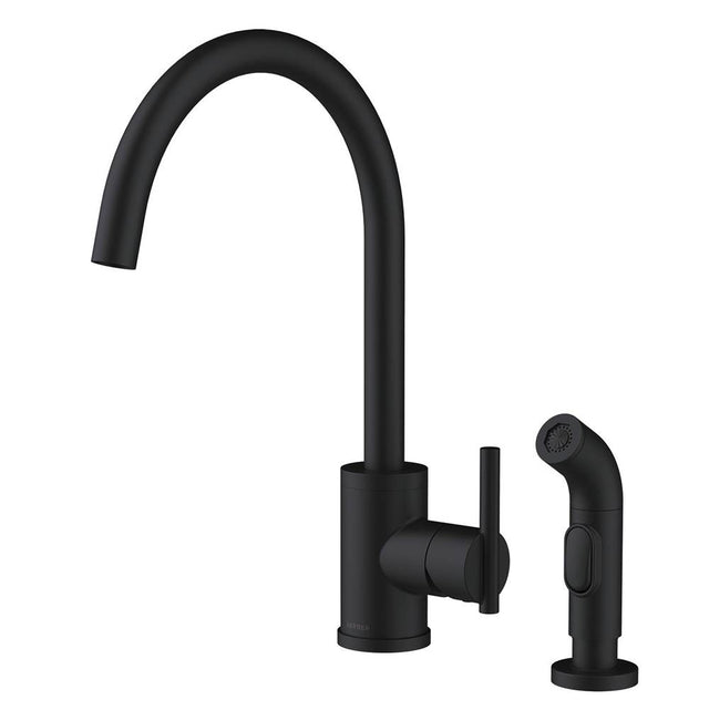 Gerber Plumbing - Parma 1H Kitchen Faucet w/ Spray 1.75gpm Satin Black - Satin Black
