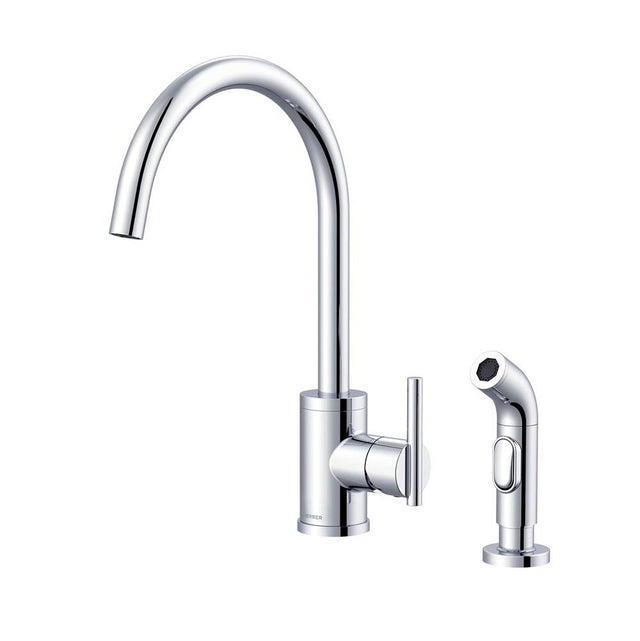 Gerber Plumbing - Parma 1H Kitchen Faucet w/ Spray 1.75gpm/2.2gpm Chrome - Chrome