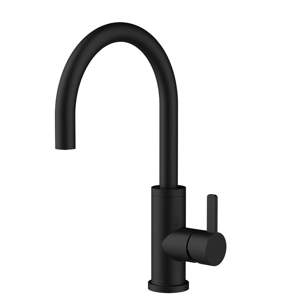 Gerber Plumbing - Amalfi 1H High Arc Kitchen Faucet 1.5gpm Satin Black - Satin Black