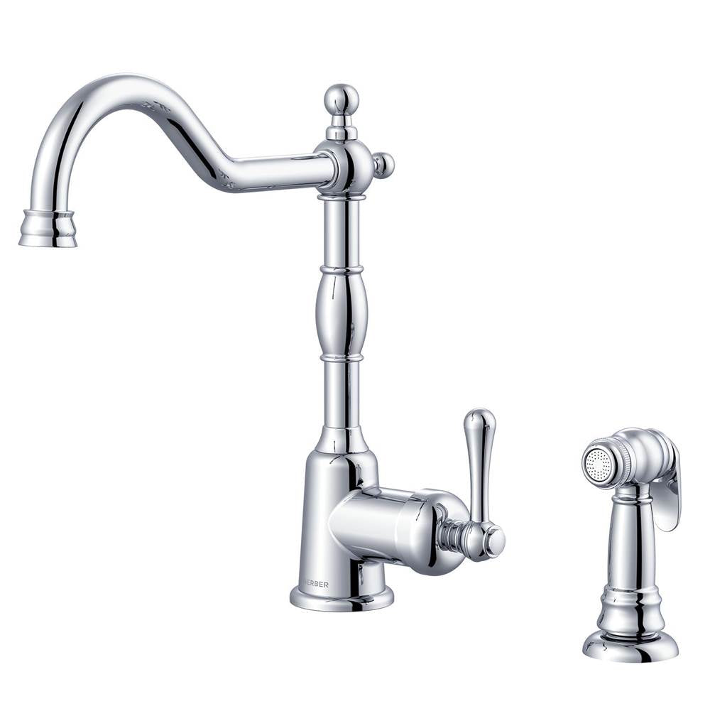 Gerber Plumbing - Opulence 1H Kitchen Faucet w/ Spray 1.75gpm Chrome - Chrome
