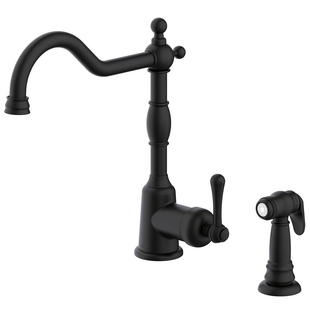 Gerber Plumbing - Opulence 1H Kitchen Faucet w/ Spray 1.75gpm Satin Black - Satin Black