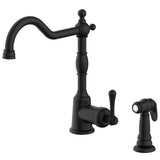 Gerber Plumbing - Opulence 1H Kitchen Faucet w/ Spray 1.75gpm Satin Black - Satin Black