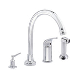 Melrose 1H High-Rise Kitchen Faucet w/ Soap Dispenser & Spray 1.75gpm Chrome