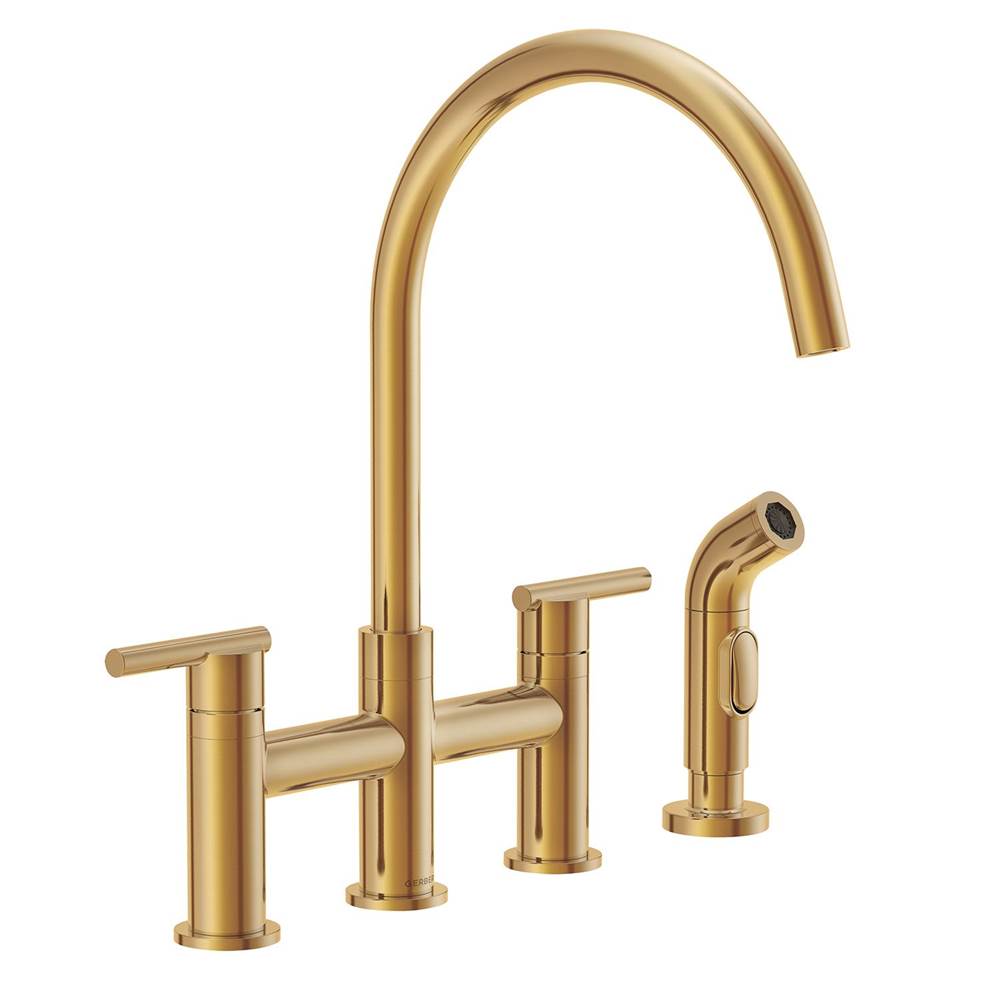 Parma 2H Bridge Kitchen Faucet w/ Spray 1.75gpm Chrome