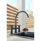 Parma 2H Bridge Kitchen Faucet w/ Spray 1.75gpm Chrome