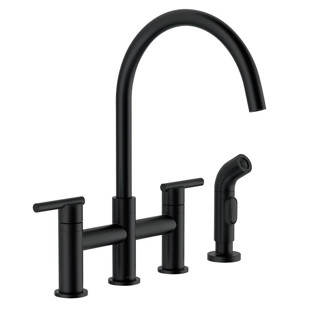 Parma 2H Bridge Kitchen Faucet w/ Spray 1.75gpm Chrome