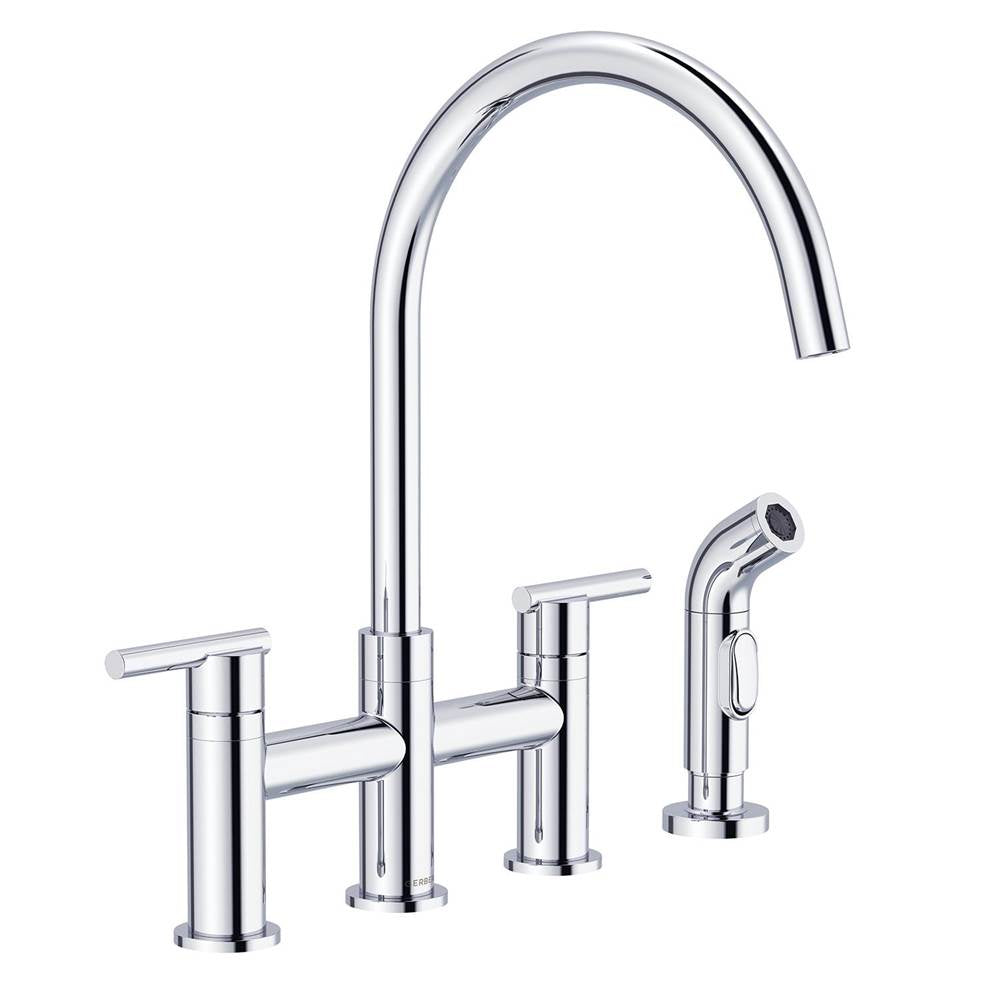Parma 2H Bridge Kitchen Faucet w/ Spray 1.75gpm Chrome