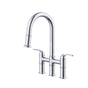 Gerber Plumbing - Kinzie 2H Bridge Pull-Down Kitchen Faucet 1.75gpm Chrome - Chrome