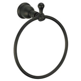 Gerber Plumbing - Opulence Towel Ring Satin Black - Satin Black