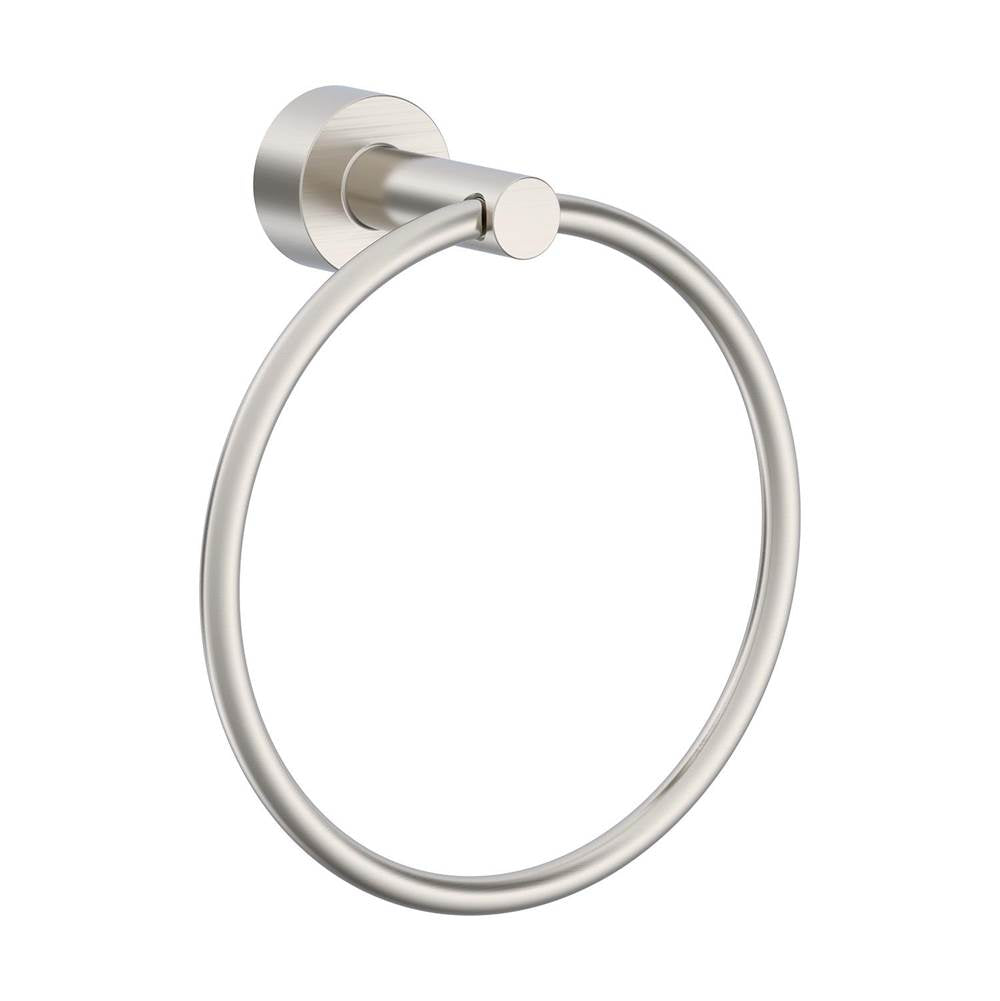 Gerber Plumbing - Parma Towel Ring Round Brushed Nickel - Brushed Nickel