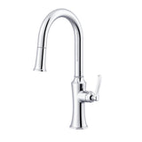 Gerber Plumbing - Draper 1H Kitchen Pull-Down Kitchen Faucet w/ Snapback 1.75gpm Chrome - Chrome