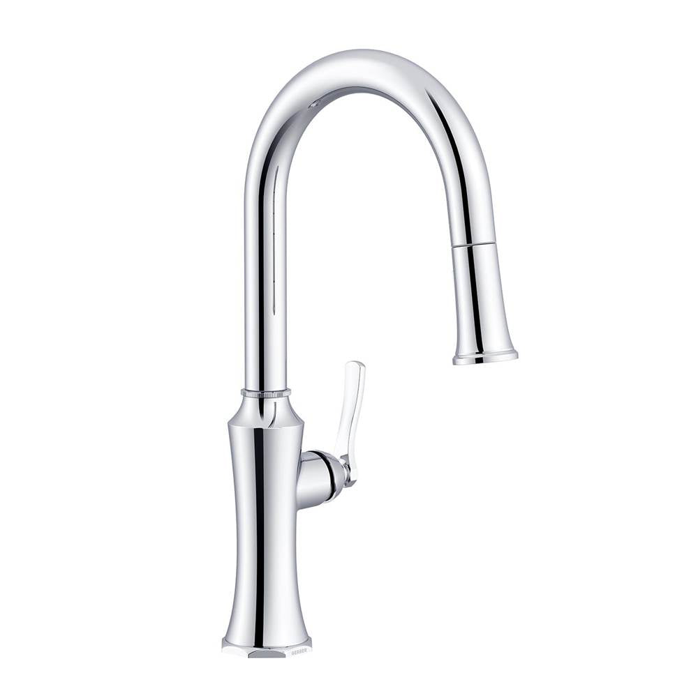 Draper 1H Kitchen Pull-Down Kitchen Faucet w/ Snapback 1.75gpm Chrome