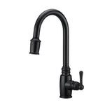 Gerber Plumbing - Opulence 1H Pull-Down Kitchen Faucet w/ Snapback 1.75gpm Satin Black - Satin Black