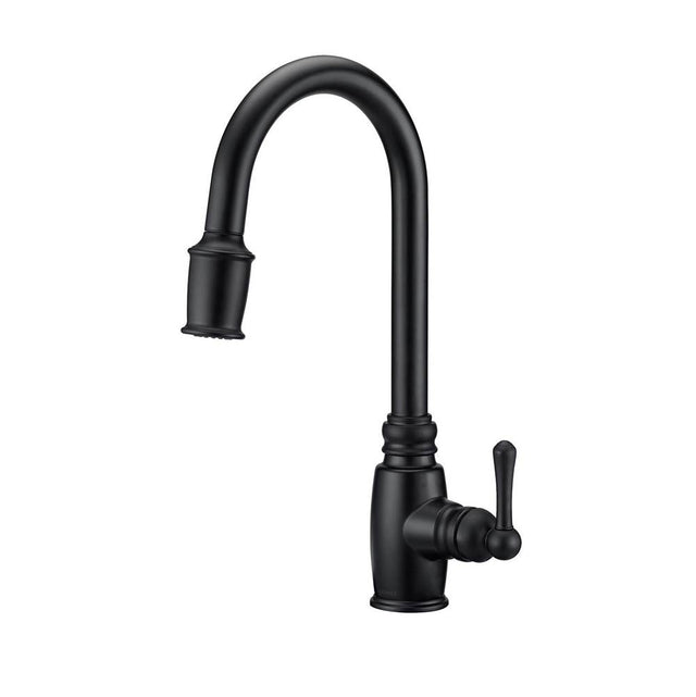 Gerber Plumbing - Opulence 1H Pull-Down Kitchen Faucet w/ Snapback 1.75gpm Satin Black - Satin Black