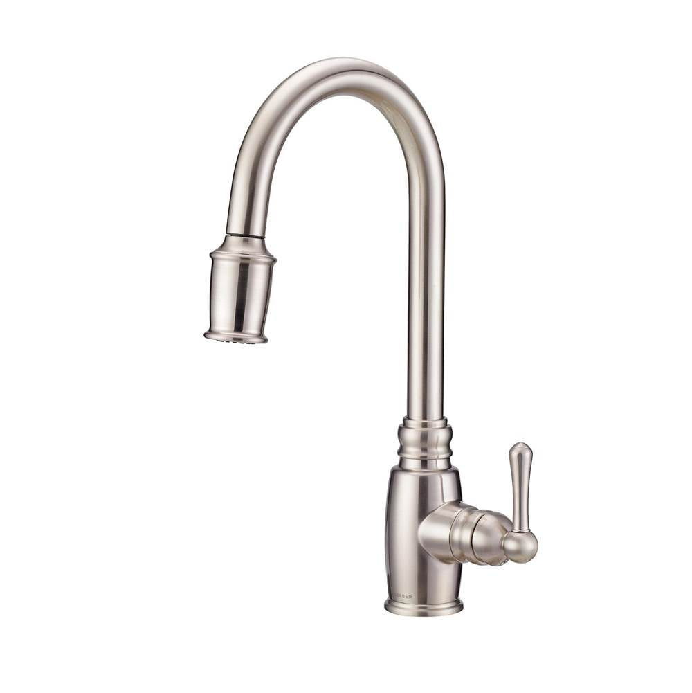 Gerber Plumbing - Opulence 1H Pull-Down Kitchen Faucet w/ Snapback 1.75gpm Stainless Steel - Stainless Steel