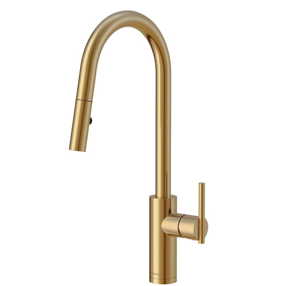 Gerber Plumbing - Parma Cafe Pull-Down Kitchen Faucet w/ SnapBack Retraction 1.75gpm Brushed Bronze - Brushed Bronze